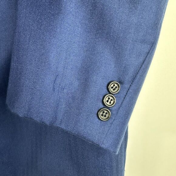 Jack Victor Classic for Rochester Loro Piana Cashmere/Silk Blue Blazer Size 52R - Picture 6 of 16
